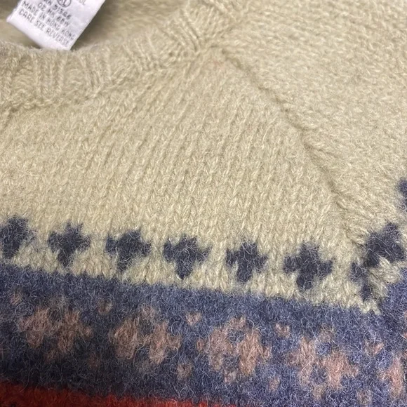 Vintage Paul Harris Nordic Fair Isle Shetland Wool Full Zip Sweater Sz S - Picture 12 of 16